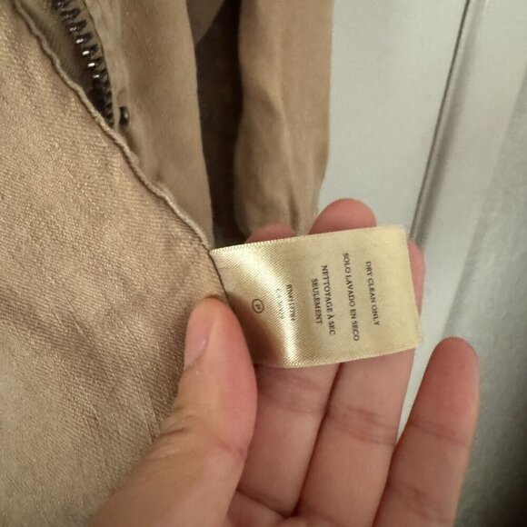 🦋 RAILS Collins Utility Military Linen Blend Zip Up Jacket Toffee Tan Medium - Picture 7 of 8